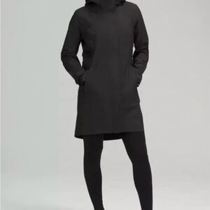 Lululemon Black Hooded Rain Coat